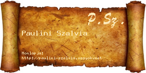 Paulini Szalvia névjegykártya